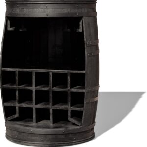 Vintønde barskab, Rosey-Black by OBUZI (D: 65 cm. H: 90 cm. B: 65 cm. L: 65 cm., Sort)